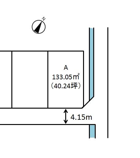 Compartment figure. Land price 9.8 million yen, Land area 133.05 sq m