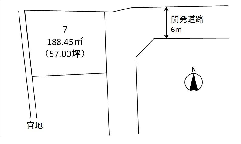 Compartment figure. Land price 9 million yen, Land area 188.43 sq m