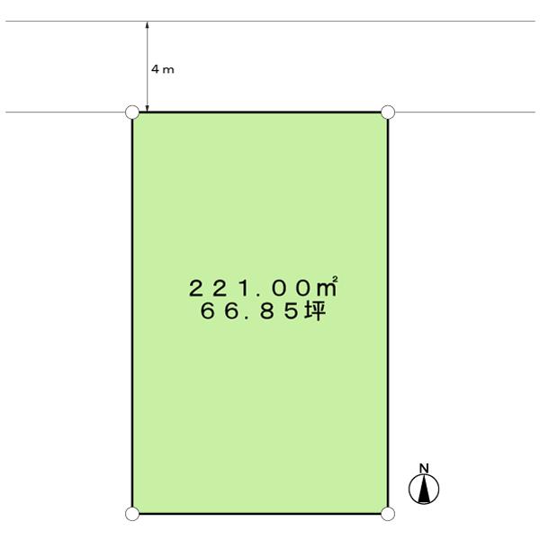 Compartment figure. Land price 17.8 million yen, Land area 221 sq m