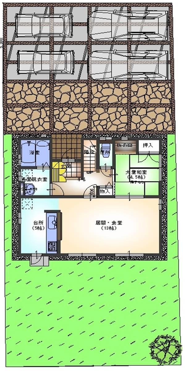Building plan example (Perth ・ Introspection). Building plan example 1F