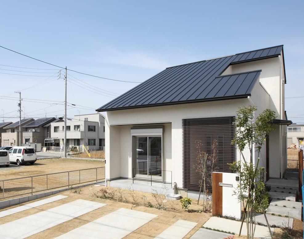 Model house photo. Model house "of large-roof house.".