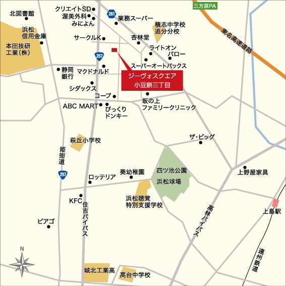 Local guide map.  ※ Near the guide map