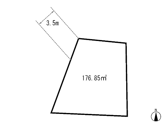 Compartment figure. Land price 12,302,000 yen, Land area 176.85 sq m