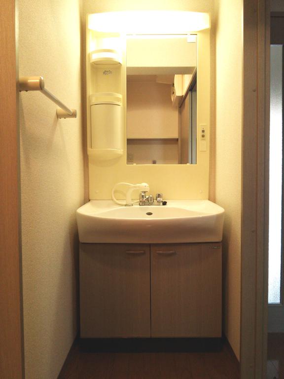 Washroom. Washbasin with shower