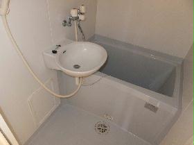 Bath. With happy bathroom dryer on a rainy day