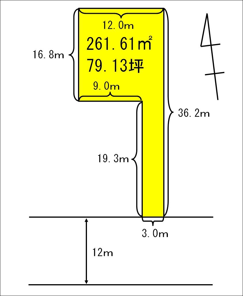 Compartment figure. Land price 14,415,000 yen, Land area 261.61 sq m