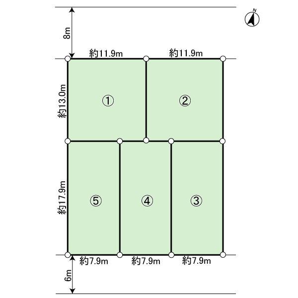 Compartment figure. Land price 9.9 million yen, Land area 143 sq m