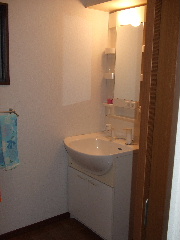 Washroom. Grooming check with shampoo dresser.