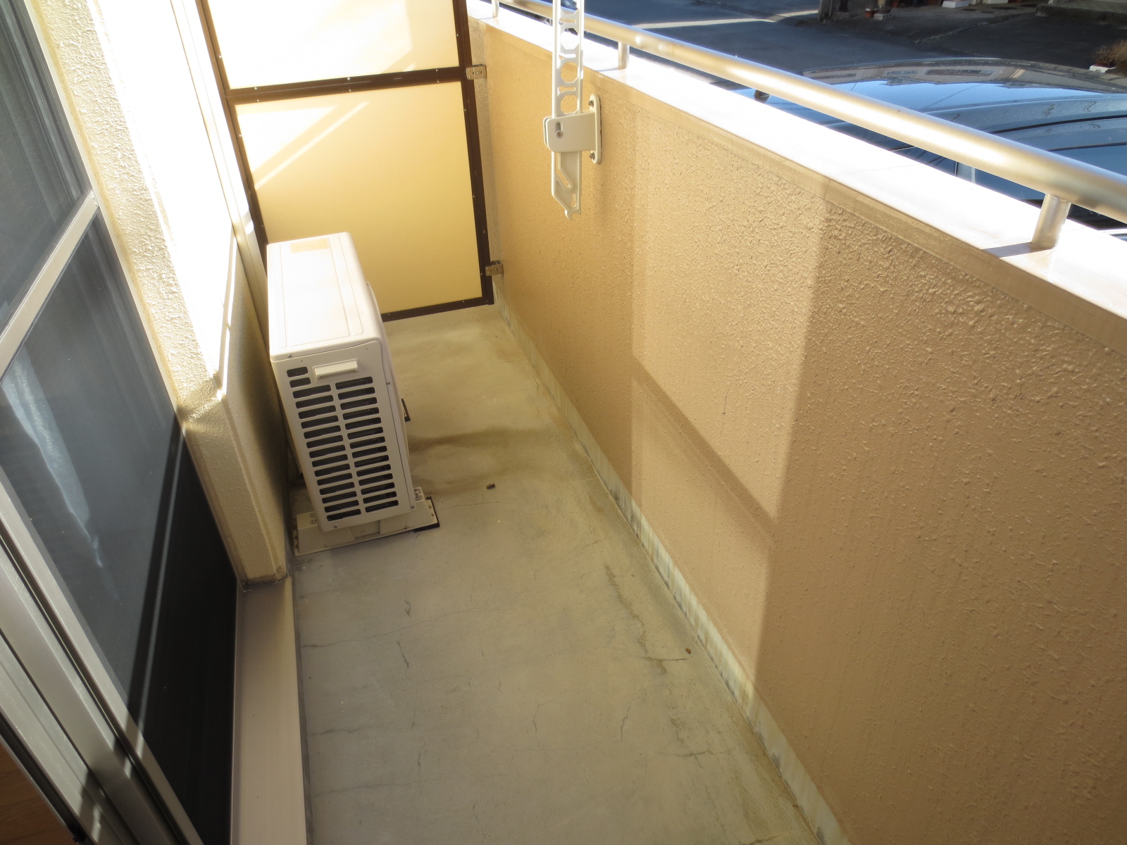 Balcony. Your laundry here.