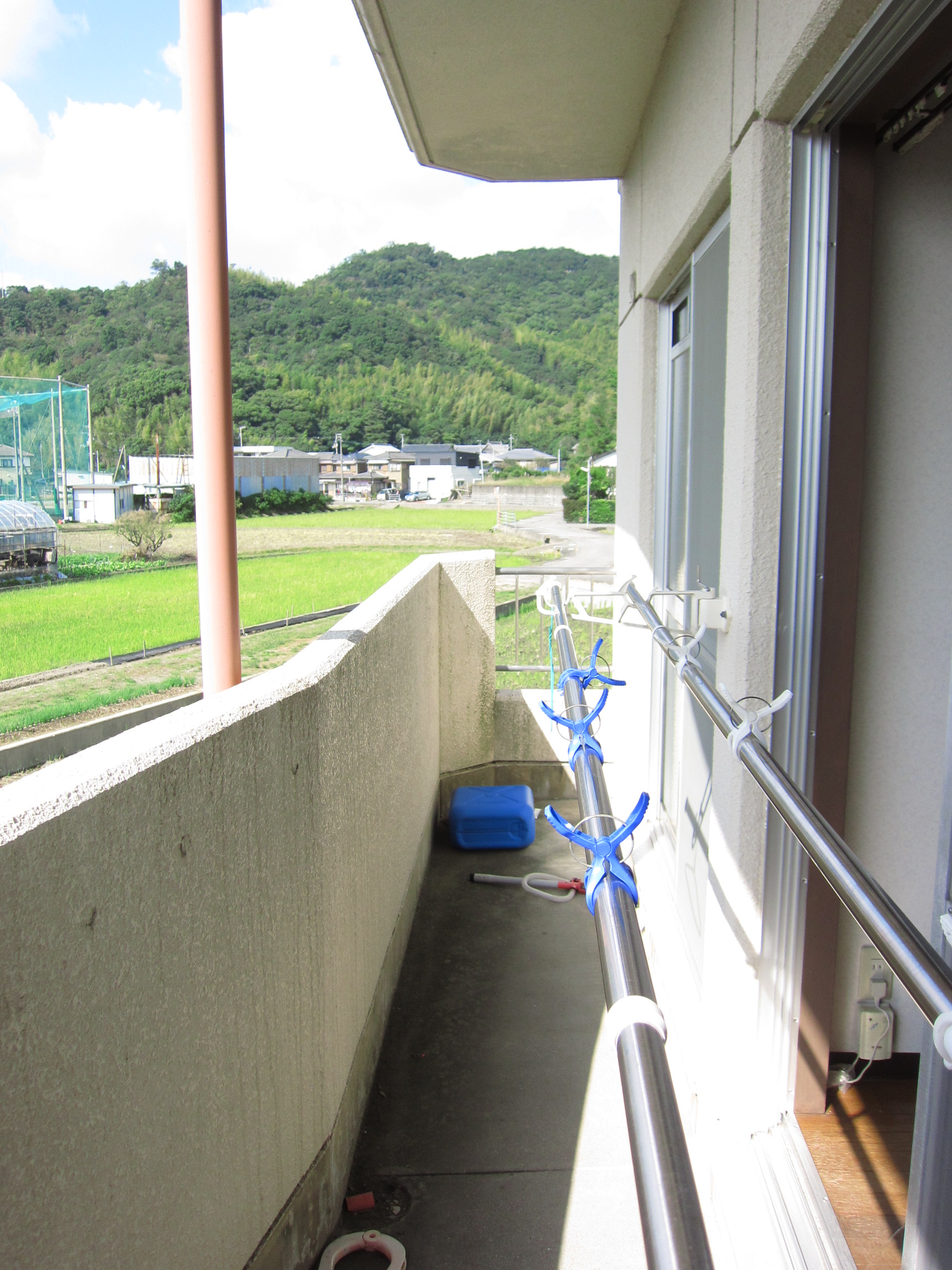 Balcony. It is a long balcony!