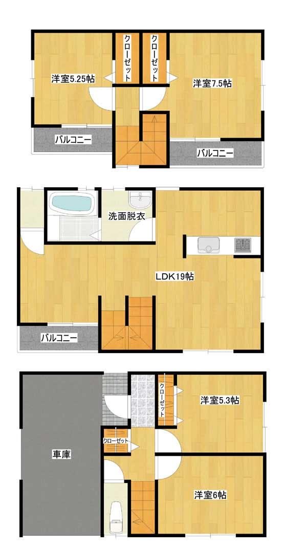 Floor plan. Property eyes in front of the pressing portion Nishi. Children playground, It is ideal for such a walk in the dog. 