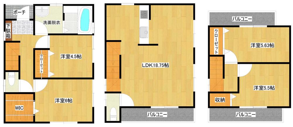 Floor plan. Property eyes in front of the pressing portion Nishi. Children playground, It is ideal for such a walk in the dog. 