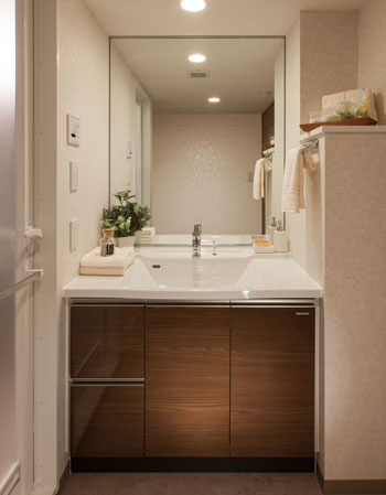 Bathing-wash room.  [Powder Room] As a place to use at the beginning and end of the day. It produces a comfortable space in a stylish.