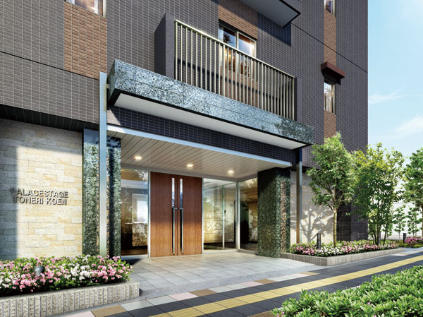 Buildings and facilities. Entrance Rendering