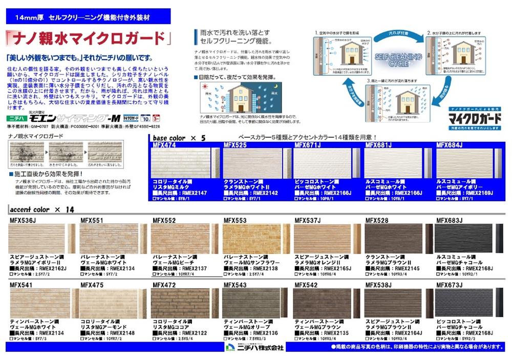 Other Equipment. Siding of strong micro guard to Nichiha made of dirt