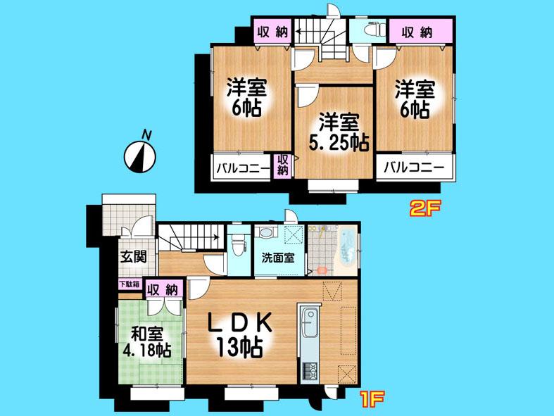 Floor plan. 28,900,000 yen, 4LDK, Land area 101.42 sq m , Building area 83.21 sq m  , Yes Car space ◆  Weekdays, It is possible your visit. Contact us, Free dial  [ 0120-40-4771 ]  Until. Nearby properties also will introduce Adachi. First, Please contact us