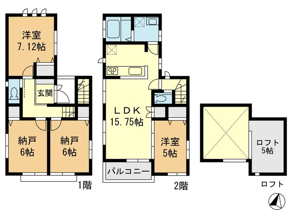 Floor plan. 31,800,000 yen, 4LDK, Land area 91.26 sq m , Living who were building area 92.11 sq m leisurely s This is useful with a loft.