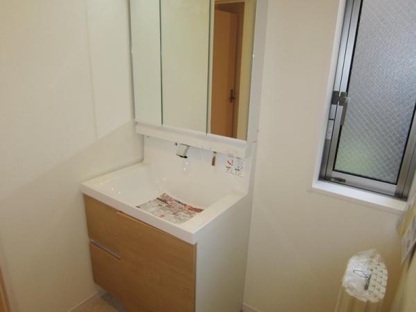 Wash basin, toilet. Bathroom vanity