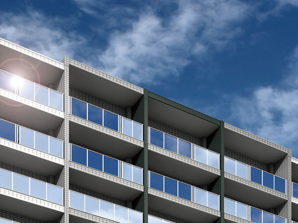 Other.  [Solar gas hot water system "SOLAMO (Soramo)"] "SOLAMO (Soramo)" is, In the heat collecting panel that was installed on the balcony of the handrail, This is a system to collect the thermal energy of the sun. Since making the hot water by the collected thermal energy, It can also reduce the use fee of gas, It is profitable even in economic. Better of per yang 10th floor ・ Installed in the 11 floor of the dwelling unit, It was friendly to environment. (Exterior view)