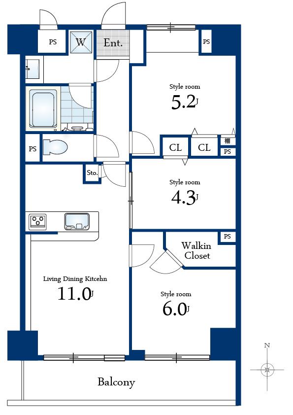 Floor plan. 3LDK, Price 28,300,000 yen, Occupied area 62.72 sq m , I do not know only floor plan between the balcony area 8.96 sq m, The fact of the room, By all means please see. Preview is 0800-603-1730 (toll free), Or please contact us from the following "Contact Us format".