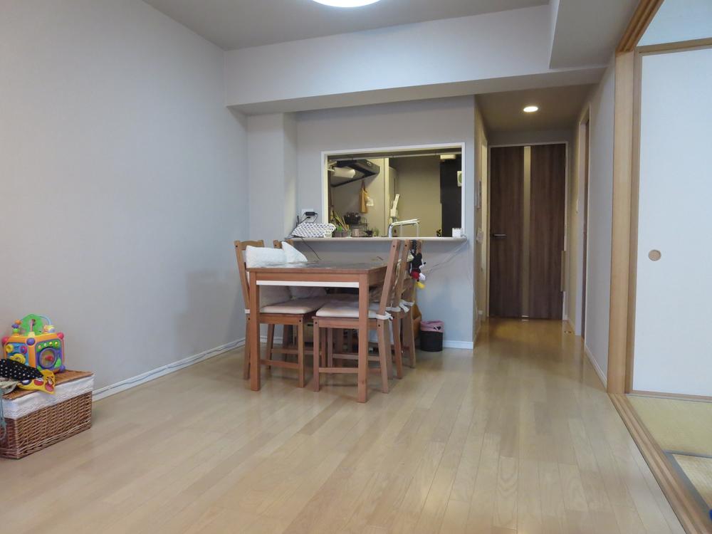 Kitchen. Counter kitchen has a window is wide open feeling