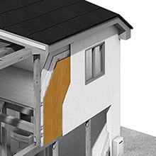 Construction ・ Construction method ・ specification. Structure for the surface material (structural plywood, Particle board, etc.) is a load-bearing wall on the wall.