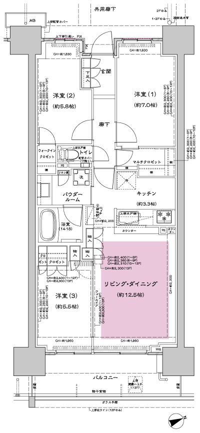 Floor: 3LD ・ K + MC + WIC, the occupied area: 75.12 sq m, Price: TBD