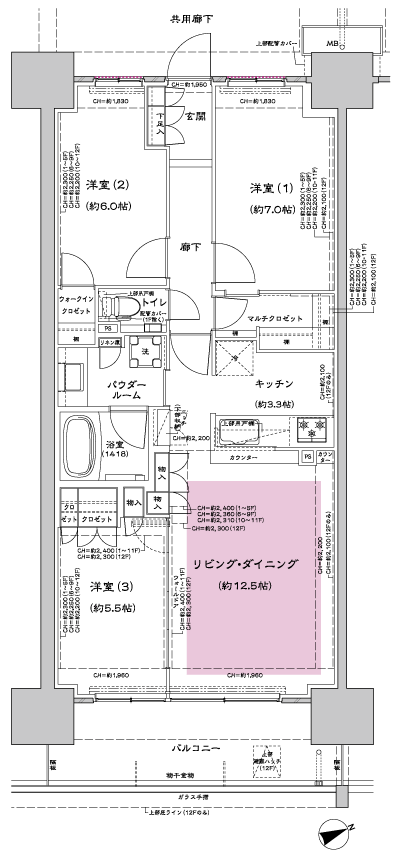 Floor: 3LD ・ K + MC + WIC, the area occupied: 75.9 sq m, Price: TBD