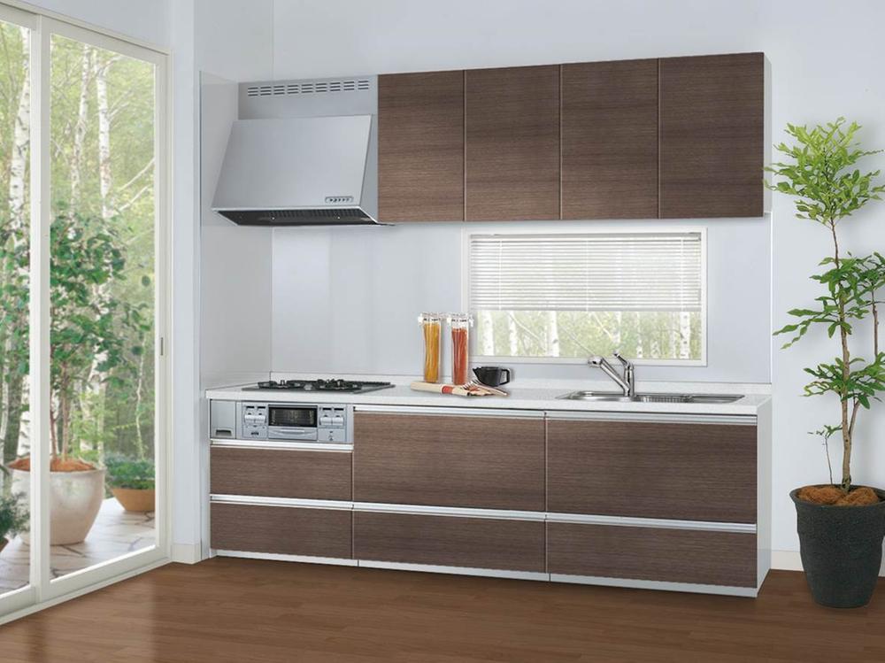 Same specifications photo (kitchen). House Tech Co., Ltd. of the system kitchen. Care easy also adopted a beautiful artificial marble worktop appearance. 