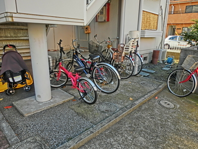 Entrance. Entrance and Bike storage