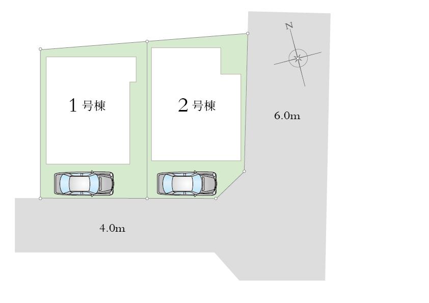 The entire compartment Figure. 4LDK Shintei to be born in the lighting good corner lot.
