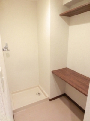 Washroom. Since the shelf is also a built-in, Is housework is easy. 