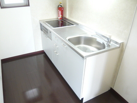 Kitchen. 3-burner stove system kitchen with window