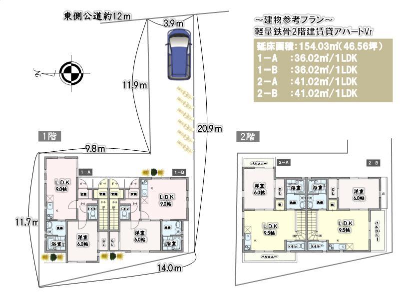 Building plan example (floor plan). Light-gauge steel 2-story reference plan Since there is no building conditions, Can you use it in your favorite applications.