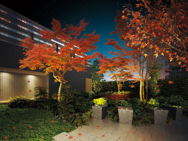 Shared facilities.  [Season coat Rendering] To colorful of autumn leaves drifted flavor, Courtyard feel the color of the four seasons, "season coat".