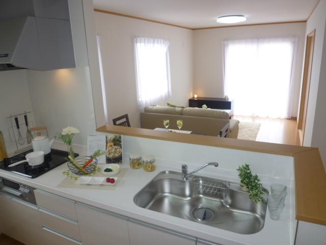 Kitchen. A Building Popular counter kitchen. It has become a model room.