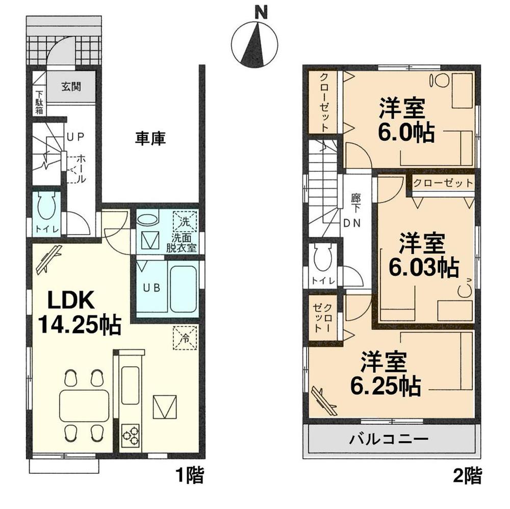 Floor plan. 25,800,000 yen, 3LDK, Land area 81.56 sq m , Building area 91.06 sq m