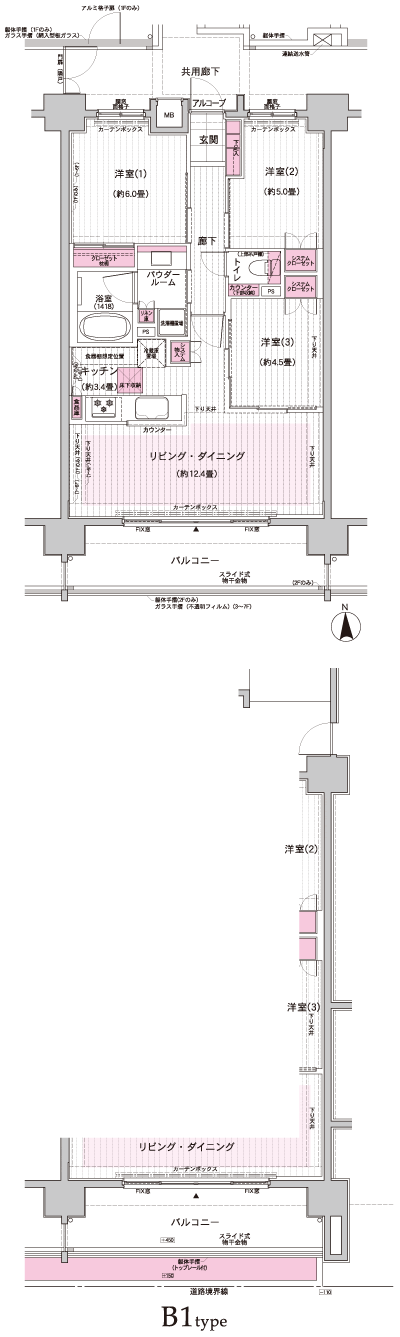 Floor: 3LDK, occupied area: 68.17 sq m