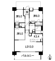Floor: 3LDK, occupied area: 71.26 sq m