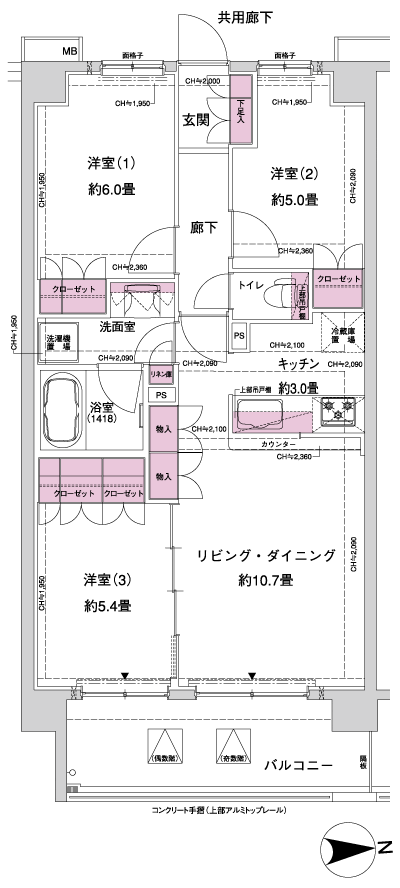 Floor: 3LDK, occupied area: 66 sq m, Price: 30,300,000 yen, now on sale