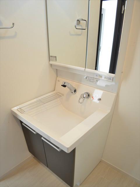 Wash basin, toilet. Easy morning of Dressing