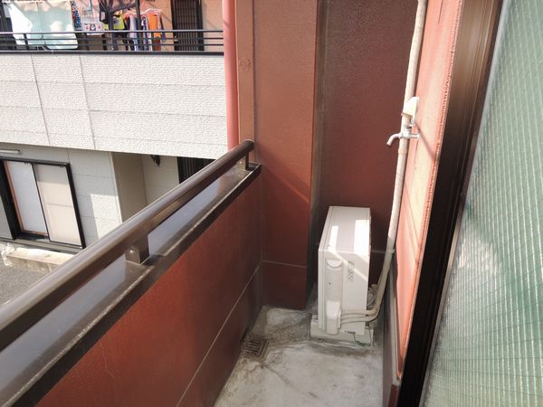 Balcony. Washing machine storage will be here