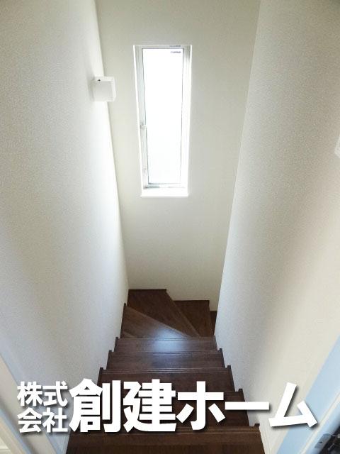 Entrance. There is a window to the stairs, It contains the bright light