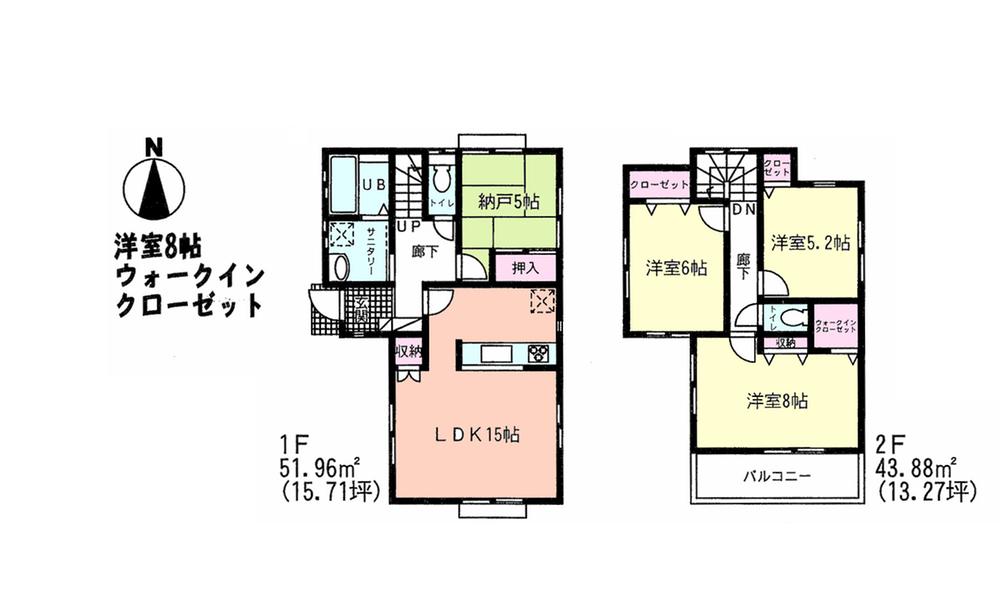 Floor plan. (3), Price 42,800,000 yen, 4LDK, Land area 90 sq m , Building area 95.84 sq m