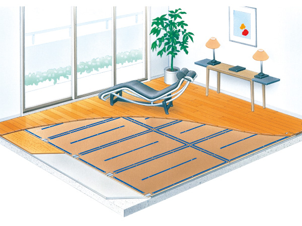Other.  [Not pollute the air, Floor heating is not dried] Because it does not use fire, Without that pollute the air in the combustion gas, Nor does it wind up the dust as air conditioning warm air heating. Also, For floor heating it is difficult to dry the air, It protects such as skin and throat. (Conceptual diagram)