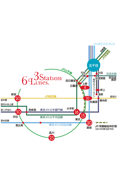 Access view ※ In the standard time required at the time of the middle display fraction day normal, Transfer ・ Waiting time is not included. Also, It might be somewhat different by the time zone