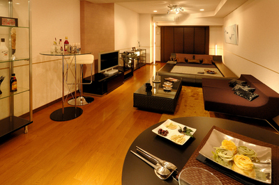 Living and room. Model is room. Furniture is not attached.