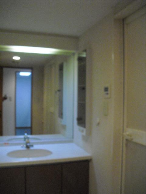 Wash basin, toilet. Bathroom vanity