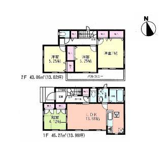 Floor plan. (Q), Price 28,900,000 yen, 4LDK, Land area 86.04 sq m , Building area 89.33 sq m