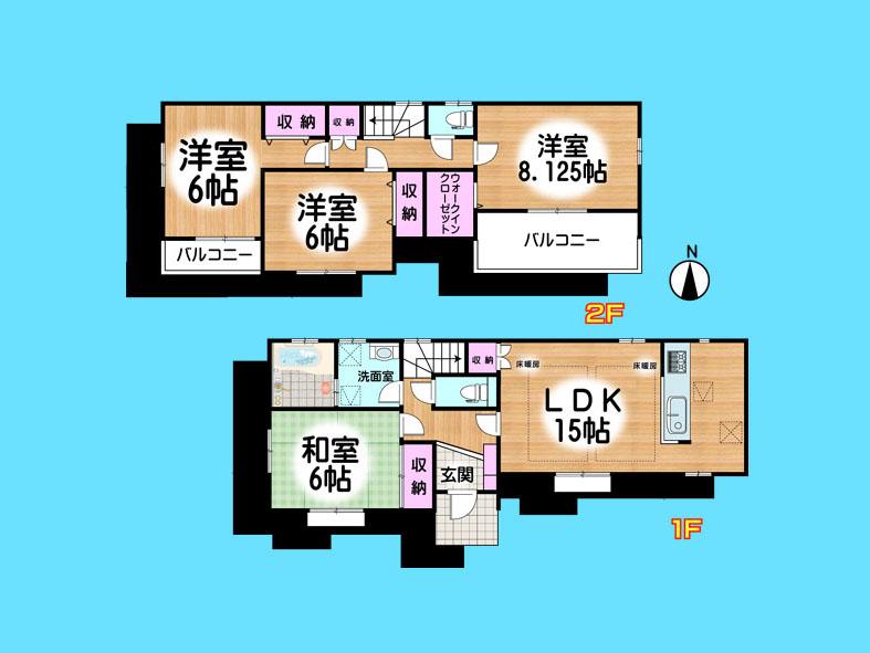 Floor plan. 45,800,000 yen, 4LDK, Land area 119.73 sq m , Building area 101.22 sq m  , Yes Car space ◆  Weekdays, It is possible your visit. Contact us, Free dial  [ 0120-40-4771 ]  Until. Nearby properties also will introduce Adachi. First, Please contact us